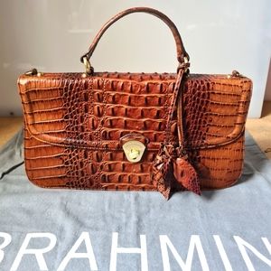 BRAHMIN croc embossed handbag